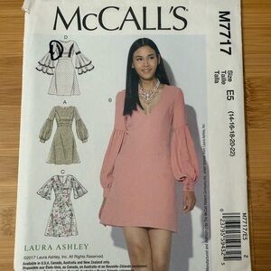 McCall's M7717 Sewing Pattern. Laura Ashley Dresses Size 14–22 (NEW).